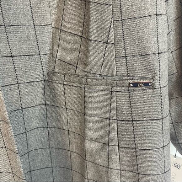 Calvin Klein Collarless Plaid Topper Lined Jacket Blazer Size 18W NWT - Picture 9 of 11